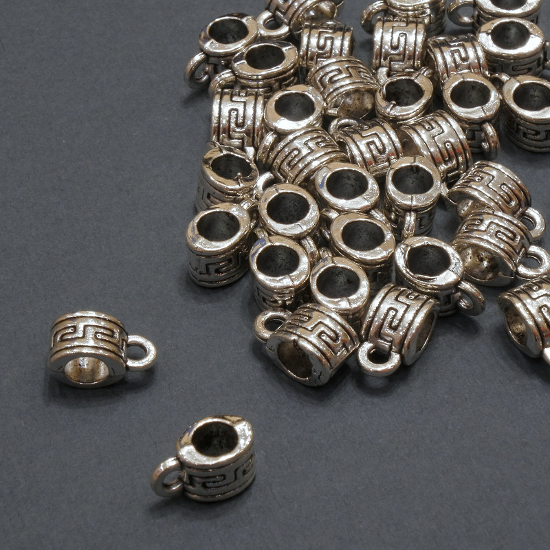 Suport pentru pandantiv bail, diametru 5x5 mm, gaură Ø3,8 mm, ambalare 20 g ± 29 buc. (+ -)