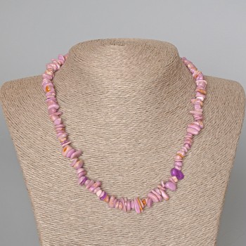 Colier cu fosfosiderit (artificial) fragmente 9×3 mm, lungime 47 cm