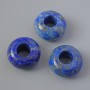 Mărgea Pandora din lazurit natural, diametru 14×7 mm