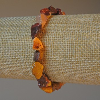 Brățară cu jasper mookaite natural, piatră fațetată, diametrul 8x10 mm, lungime 18 cm +/- (elastic)