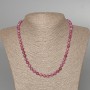 Colier din turmalin rubelit, piatră naturală, mărgele tăiate, diametrul 6 mm, lungime 50 cm ±