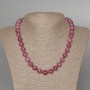 Colier cu turmalină rubelit din piatră naturală, mărgele netede, diametrul de 10,5 mm, lungime 48 cm