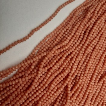 Mărgele din cristal ceh, nuanță piersică, rondel facetat, diametru 3,5×3 mm, lungime 38 mm, pe fir