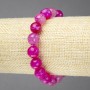 Brățară din agat vișiniu, piatră naturală, mărgele tăiate, diametrul 10 mm, lungime 18 cm (+/-) (elastic)