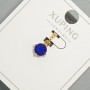 Pandantiv Xuping cu cristal albastru, diametru aproximativ 6 mm, lungime aproximativă 15 mm, placare cu aur 18K