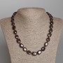 Colier din granat natural, piatră tăiată facetat, diametrul 12x14 mm, lungime 51 cm
