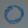 Mărgele de acvamarin (artificiale) – bile netede, diametrul 6 mm ±, lungimea 37 cm ±, pe fir