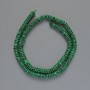 Mărgele de malahit (presat), rondelle netede, diametrul 6×2 mm, lungime 39 cm, pe șnur