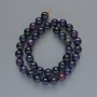 Mărgele Ochi de Pisică multicolore din piatră naturală, bile netede, diametrul 10 mm, lungime 39 cm, pe șnur