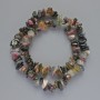 Mărgele din turmalină, piatră naturală, fragmente, diametrul 9×3 mm, lungime 40 cm, pe fir