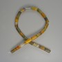 Mărgele din agată naturală cilindrice, diametrul 8×16 mm, lungime 38 cm, pe fir