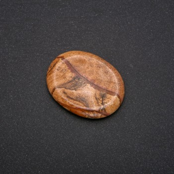 Gua sha facial din piatră naturală – Jasp peisaj, 45,5×35,5 mm