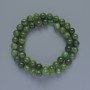 Mărgele din jadeit, piatră naturală, formă de bilă netedă, diametrul de 8 mm ±, lungime de 39 cm ±, pe șnur