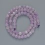Mărgele din ametist lavandă natural, tăiate cub, diametrul de 6 mm, lungimea de 38 cm, pe fir