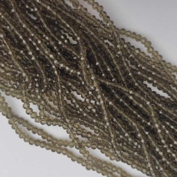 Mărgele din cristal ceh, culoare șampanie transparent, formă rondelle, diametru 3,5×2,5 mm, lungime 38 cm, pe fir