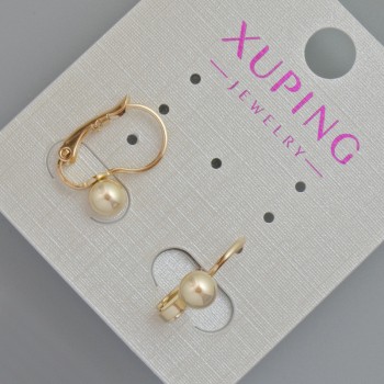 Cercei Xuping, diametrul 5 mm ±, lungimea 15 mm ±, placare cu aur 18K
