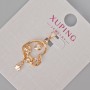 Pandant Xuping „Inimă” cu cristale albe, diametru 28×13 mm ± placare cu aur de 18K