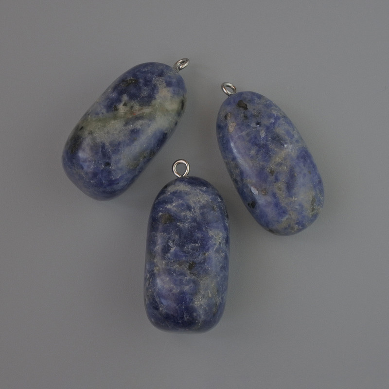 Pandantiv din sodalit natural, diametru 35x17 mm