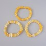 Brățară din agat galben, piatră naturală, fațetată, diametru 14x7 mm până la 8x6 mm, lungime 18 cm, elastică, mărimi asortate