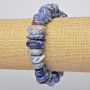 Brățară din sodalit, piatră naturală, mărgele fațetate, diametru 13x6 mm, lungime 18 cm (elastică)