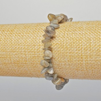 Brățară din labradorit natural – cioburi de piatră, diametrul 7×4 mm, lungime 18 cm, extensibilă