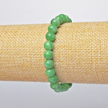 Brățară din crizopaz (presat) – bile lucioase, diametrul aproximativ 7 mm, lungimea 18 cm (elastic)