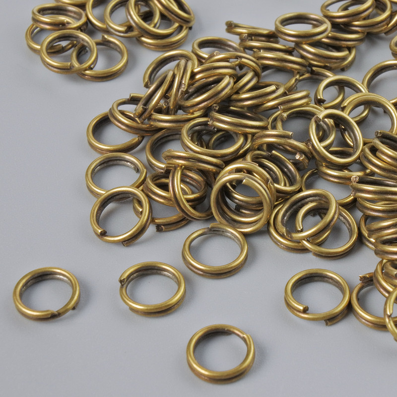 Inel de conectare, diametrul 6 mm, ambalaj 20 g, culoare bronz