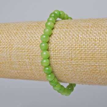 Brățară Onix din acrilic artificial, mărgele netede, diametrul 6,5 mm, lungime 18 cm (extensibilă)