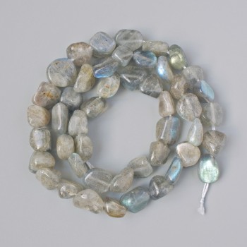Mărgele din labradorit natural cu fațete, diametrul 8x9 mm, lungime 40 cm, pe șnur