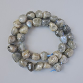 Mărgele din labradorit natural, fațetate, diametrul 11x13 mm, lungime 40 cm ±, pe șnur