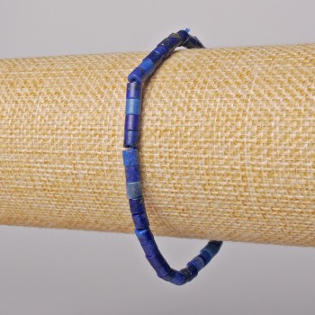 Браслет Лазурит натуральний камінь рубка, діаметр 4х4мм+-, довжина 18см+- (стрейч)