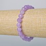 Brățară din ametist lavandă, piatră naturală, mărgele tăiate, diametrul 8 mm, lungime 18 cm (elastic)
