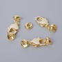 Închizătoare cu carabină, diametrul 13,5×7 mm, lungimea 2,5 cm, culoare aurie a metalului, 1 bucată
