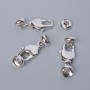 Furnitură Închizătoare carabină, dimensiuni 13,5×7 mm, lungime 2,5 cm, culoare argintie a metalului, 1 bucată