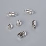 Închidere magnetică, diametru 12×6 mm, culoare argintie a metalului, 1 bucată