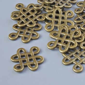 Furnitură pandantiv, dimensiuni 17×14 mm, diametrul găurii 1,6 mm, ambalaj 18 buc. +/- culoare bronz a metalului