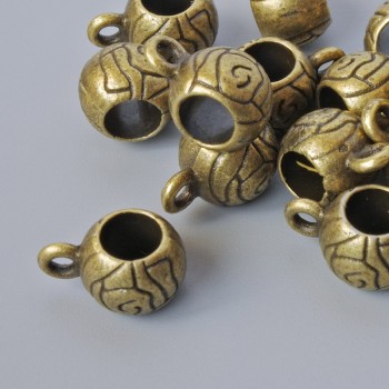 Фурнітура Бейл тримач, діаметр 6, 5х8мм, діаметр отвору 1, 6мм, 4, 5мм, довжина 11, фас. 15шт +- бронзовий колір металу