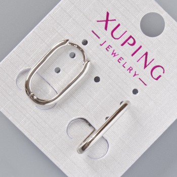 Cercei Xuping, diametru 20×2 mm ±, rodiu
