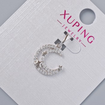 Pandantiv «Lună» Xuping rodiu cu cristale albe