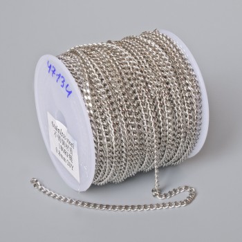 Bobină de lanț din oțel inoxidabil pentru bijuterii, grosime 2,8 mm, lungime 18 m