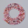 Mărgele din turmalin, piatră naturală, tăiate cuburi, diametrul de 2,5 mm, lungime de 40 mm, pe șnur