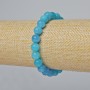 Brățară din acvamarin natural, mărgele netede, diametrul de 8,5 mm, lungime 18 cm (extensibilă)