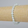 Brățară «Acvamarin» din acrilic sintetic, mărgele netede, diametrul 6 mm, lungime 18 cm (elastic)