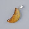 Pandantiv „Luna” din ochi de tigru, piatră naturală, diametrul 18×10 mm ±, lungime 25 mm ±