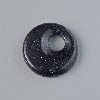 Pandantiv donut aventurin Noaptea Cairo (Sintetic) piatră, diametrul 18x5 mm ±, diametrul orificiului 5 mm ±