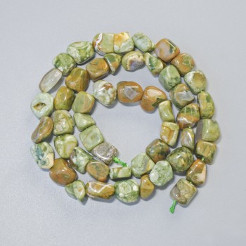 Mărgele din jasper natural, tăiate la fațete, diametrul 8×8 mm, +/- lungime 41 cm, pe șnur