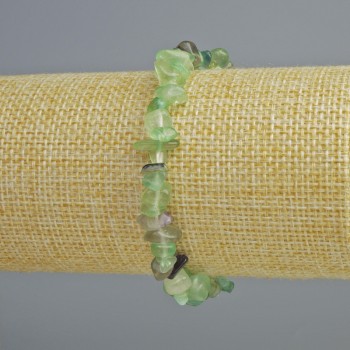 Brățară din fluorit natural, fragmente de 7x4 mm, lungime 18 cm, elastic