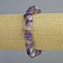 Brățară din ametist natural, fragmente de piatră, diametru 10×3 mm, lungime 18 cm, cu bandă elastică