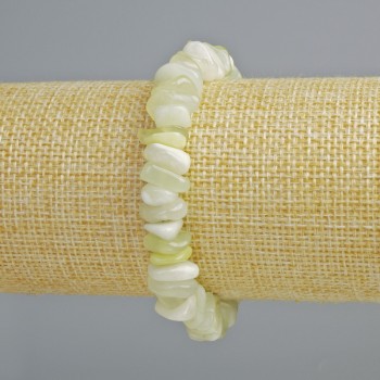 Brățară din jadelit, piatră naturală, fragmente, diametrul 10×3 mm, lungime 18 cm, pe elastic