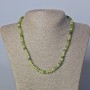 Colier din jadeit canadian, piatră naturală, discuri cu mărgele, diametrul 6×3 mm ±, lungimea 45–47 cm ±
